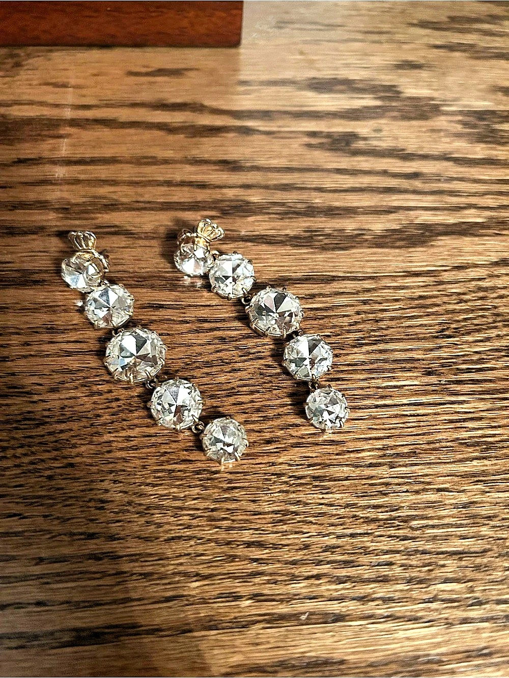 J Crew Crystal Drop Earrings Like New